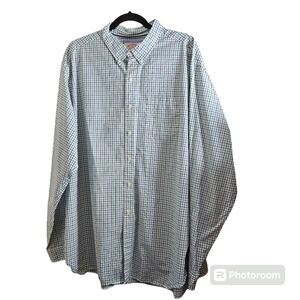 Brooks Brothers Mens Long Sleeve Plaid Cotton Dress Shirt Size XXL Slim Fit
